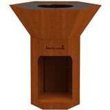 Barbecook Nestor Original Corten žar + Dynamic Centre grill rešetka + bočne police | Shoptok.si