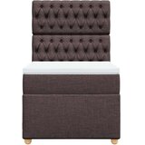 vidaXL Box spring postelja z vzmetnico temno rjava 100x200 cm blago, (21292096) | Shoptok.si