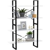 vidaXL ormarić za knjige s 4 razine bijeli 100 x 30 x 140 cm iverica | shoptok.hr