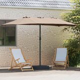  Vrtni suncobran Sivo-smeđa 385 x 209 x 244 cm Poliester | Eponuda.ba