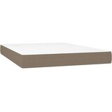  Box spring postelja z vzmetnico LED taupe 140x200 cm blago, (20902135) | Shoptok.si