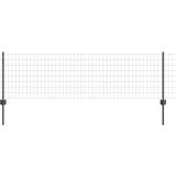 vidaXL Komplet vrtne ograje Komplet 3 Siva Kovina Velika Vzdržljiva | Shoptok.si