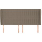  Uzglavlje s ušima smeđesivo 203x23x118/128 cm od tkanine | shoptok.hr