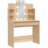 Toaletni stolić s LED svjetlima boja hrasta sonome 96x40x142 cm | shoptok.hr