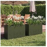 vidaXL Vrtna saksija 2 kom. Maslinastozelena 80 x 20 x 49 cm - Maslinastozelena 80 x 20 x 49 cm 2 | shoptok.hr
