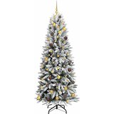  Umjetno božićno drvce Bijela 210 cm PVC, plastika, čelik i PE | shoptok.hr