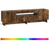  LED TV kabinet Dimljeni hrast Konstruirano drvo | shoptok.hr