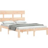  Okvir kreveta s uzglavljem 140 x 190 cm od masivnog drva | shoptok.hr
