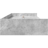  S uzglavljem s ladicama Betonska siva 80 x 200 cm Konstruirano drvo | shoptok.hr