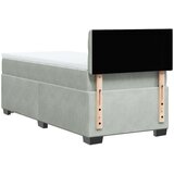Box spring krevet s madracem svjetlosivi 100x200 cm baršunasti | shoptok.hr