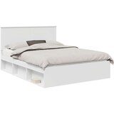  Konstrukcija postelje Bela 150 x 200 cm Masivno borovo les, (5000103220) | Shoptok.si