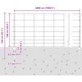 vidaXL Ograjne cevi 22 kos U-Channel 100 cm pocinkano jeklo | Shoptok.si