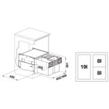 Blanco 526202 Select II 50/3, 2 x 8l, 1 x 19l sorter odpadkov | Shoptok.si