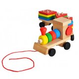 Lean_Toys Leseni vlakec na vrvici s kockami iso | Shoptok.si