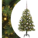 vidaXL Umjetno zložljivo božićno drevo s stožci Zelena 150 cm | Shoptok.si