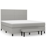 Maison Chic Box spring postelja - Vzmetna postelja z vzmetnico svetlo siva 180x200 cm blago SL19378, (21893978) | Shoptok.si