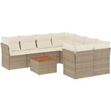  9-dijelni set vrtnih sofa s jastucima bež od poliratana | shoptok.hr