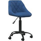 vidaXL Radna stolica - Uredska stolica plava baršunasta | shoptok.hr