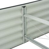 vidaXL Visoka greda 400x80x44 cm pocinkano jeklo siva | Shoptok.si