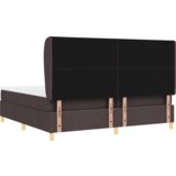  Krevet s uzglavljem i madracem tamno smeđi 200x200 cm tkanina | shoptok.hr