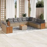  12-dijelni set vrtnih sofa od poliratana s jastucima bež | shoptok.hr