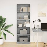  Regal za knjige boja betona 60x24x176 cm konstruirano drvo | shoptok.hr