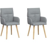 vidaXL Jedilni stoli 2 pcs Blago Svetlo siva 60 x 56 x 96 cm, (5000296808) | Shoptok.si