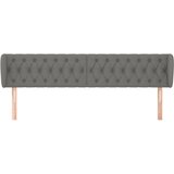  Uzglavlje s ušima tamnosivo 183x23x78/88 cm od tkanine | shoptok.hr