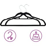 vidaXL obešalniki 50 kosov nedrseči črni žamet | Shoptok.si