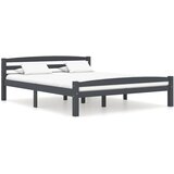 vidaXL Posteljni okvir temno siv iz trdne borovine 160x200 cm Cene