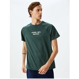 Koton Slogan Printed Crew Neck Short Sleeve Oversize Sports T-Shirt cene