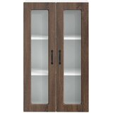  Zidni stakleni ormarić Smeđi hrast 60 x 31 x 100 cm | shoptok.hr