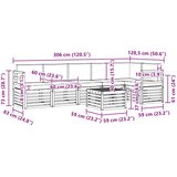  Set vanjskih sofa 7 pcs Bijela i svjetlosiva 59 x 59 x 37 cm | shoptok.hr