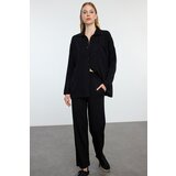 Trendyol Black Polo Neck Basic Shirt-Pants Knitwear Bottom-Top Set | ePonuda.com