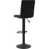 vidaXL Barski stolček črn žamet | Shoptok.si