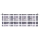  Jastuk za vrtnu klupu sivi karirani 150x50x4 cm tkanina Oxford | Eponuda.ba