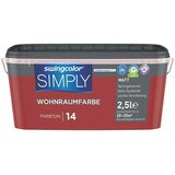 SWINGCOLOR Stenska barva SIMPLY (Rdeče barve - Št. 14, Mat, 2,5 l) | Shoptok.si