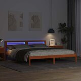  Krevetna konstrukcija Smeđa 200 x 200 cm Čvrsto borovo drvo | shoptok.hr