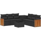  Set sofe 8 kom. Crna Poli Rattan i čelik | shoptok.hr