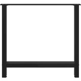 vidaXL noge kavne mizice črna 2 kosa 80x(72-73) cm jeklo | Shoptok.si