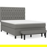 Maison Chic Box spring posteljni - Vzmetna postelja z vzmetnico temno siv 140x190 cm blago SL20251, (21893317) | Shoptok.si