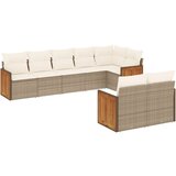  The Living Store Vrtna sedežna garnitura 8-delna z blazinami bež poli ratan - Vrtna Sedežna Garniture, (21449353) | Shoptok.si
