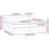  Krevet s oprugama i madracem crni 200x200 cm od tkanine | shoptok.hr