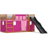 The Living Store pograd s toboganom in zavesami roza 90x200 cm - pograd, (21489093) | Shoptok.si