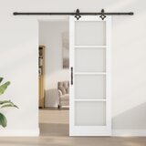 vidaXL klizna vrata s opremom bijela 73.5x211 cm od čvrstog borovog drveta | shoptok.hr