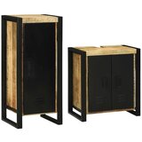 vidaXL Komplet pohištva za kopalnico 2 pcs Rjava Masiven les manga | Shoptok.si