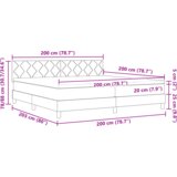  Postelja z vzmetnico z vzmetnico krema 200 x 200 cm blago, (5000126037) | Shoptok.si