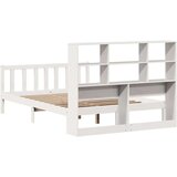 vidaXL Knjižna postelja brez vzmetnice bela 160x200 cm trdna borovina | Shoptok.si
