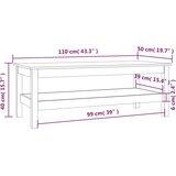 Stolić za kavu sivi 110x50x40 cm od masivne borovine | Eponuda.ba