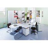 eurokraft pro ANNY - Pisarniški regal, 5 polic, VxŠxG 2156 x 400 x 400 mm, svetlo siva | Shoptok.si